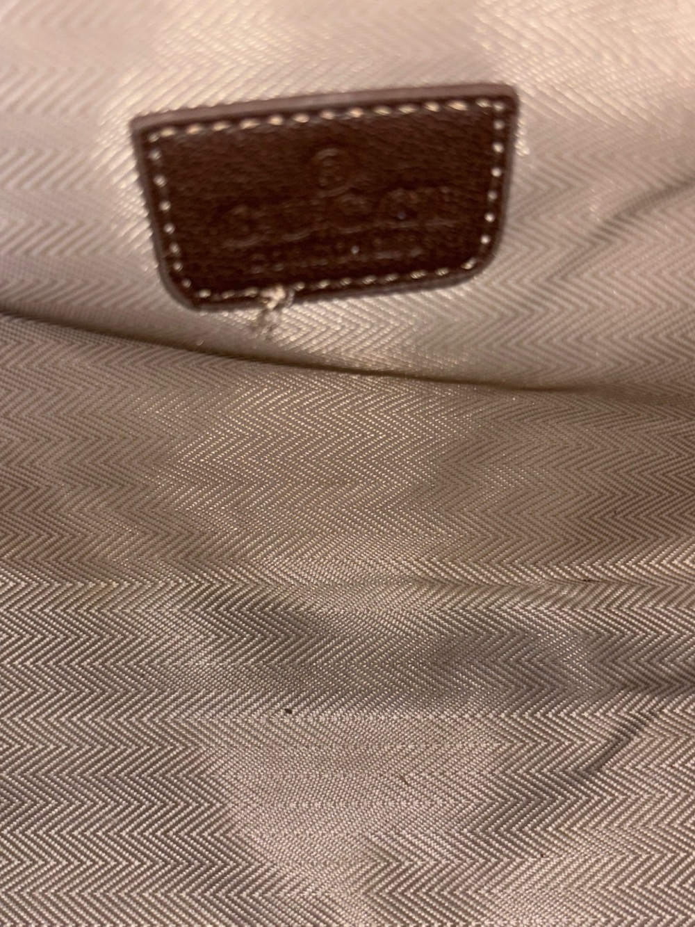 Gucci Brown GG Supreme Tote with Green and Red Web Stripe - Picture 9 of 9
